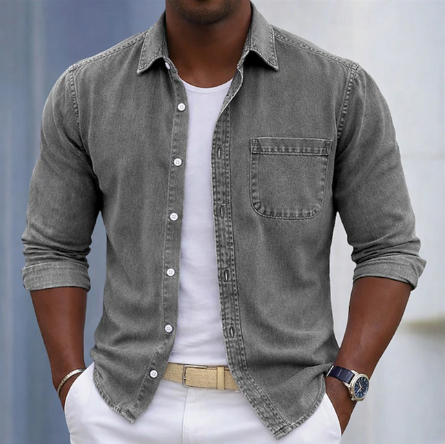Tavian | Effortless Style Men's Casual Button-Up Shirt