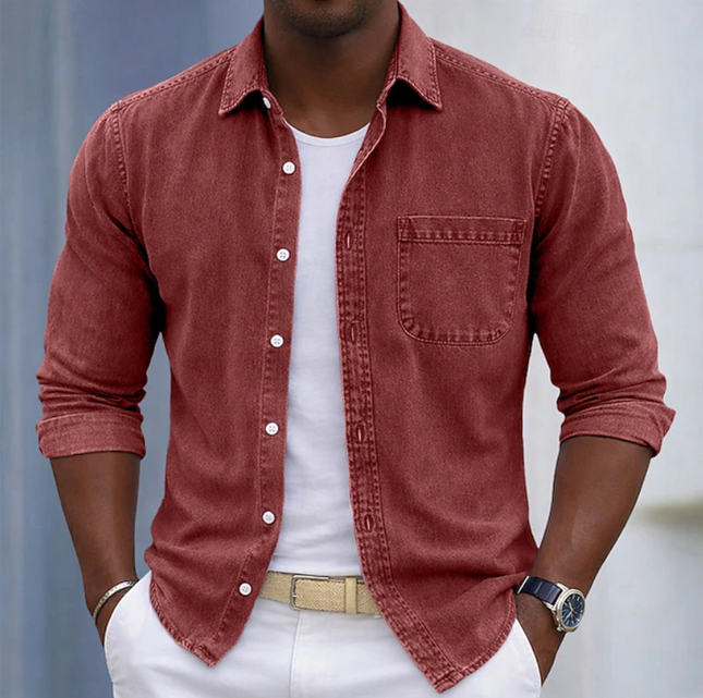 Tavian | Effortless Style Men's Casual Button-Up Shirt