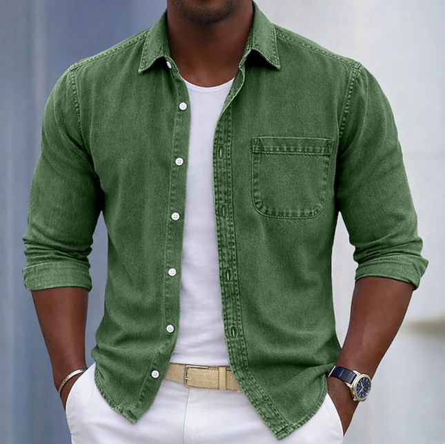 Tavian | Effortless Style Men's Casual Button-Up Shirt