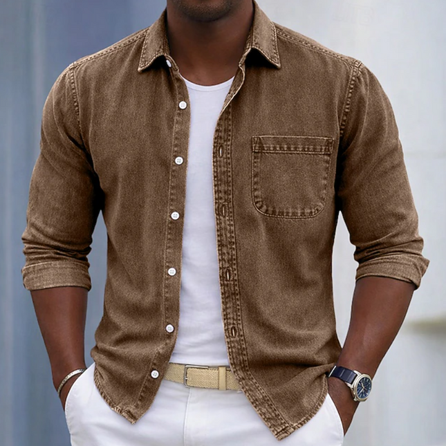 Tavian | Effortless Style Men's Casual Button-Up Shirt