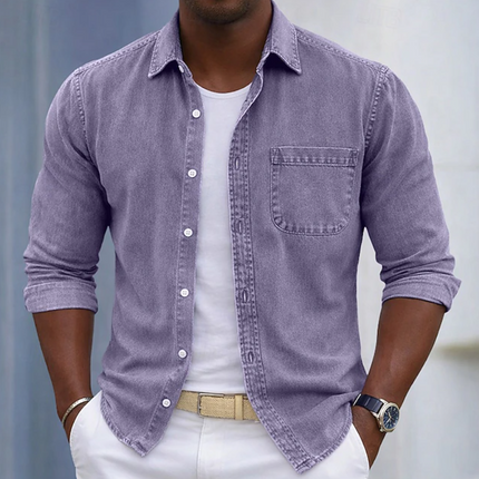 Tavian | Effortless Style Men's Casual Button-Up Shirt