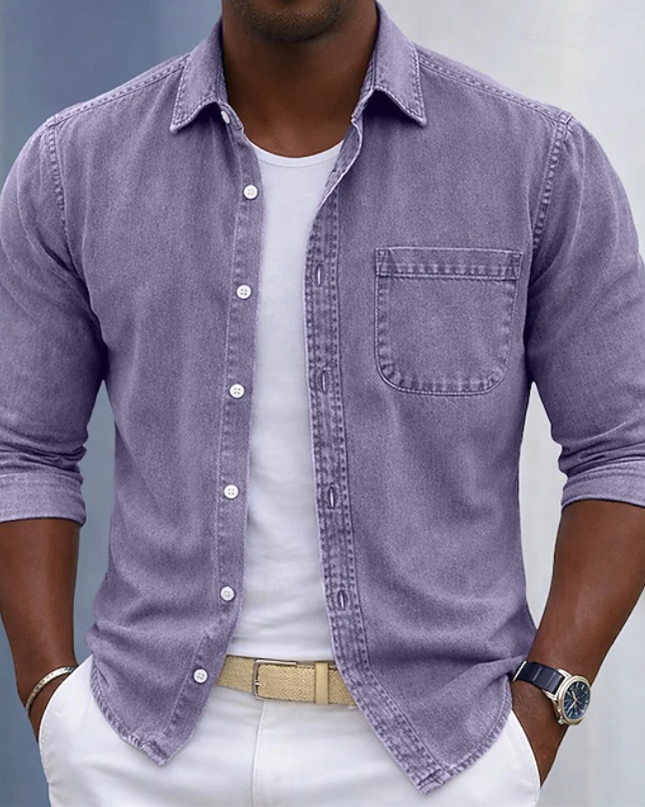 Tavian | Effortless Style Men's Casual Button-Up Shirt