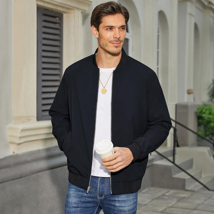 Tavian | Men's Bomber Jacket – Lightweight Zip Windbreaker