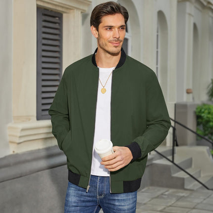 Tavian | Men's Bomber Jacket – Lightweight Zip Windbreaker