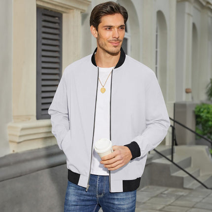 Tavian | Men's Bomber Jacket – Lightweight Zip Windbreaker