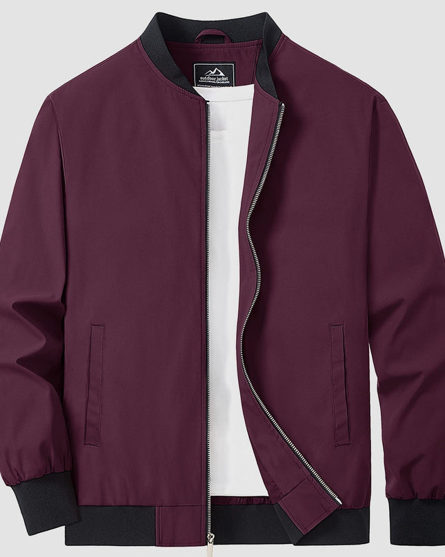 Tavian | Men's Bomber Jacket – Lightweight Zip Windbreaker