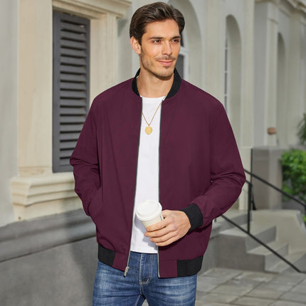 Tavian | Men's Bomber Jacket – Lightweight Zip Windbreaker