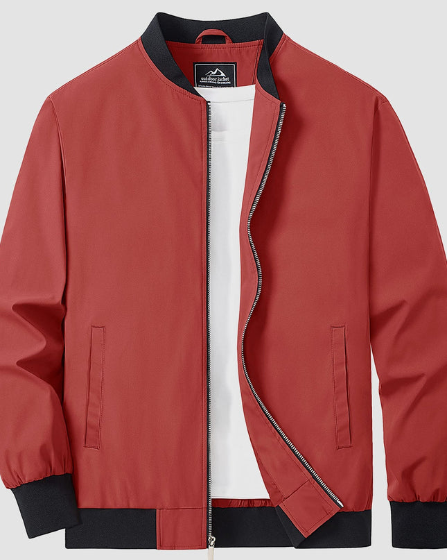 Tavian | Men's Bomber Jacket – Lightweight Zip Windbreaker