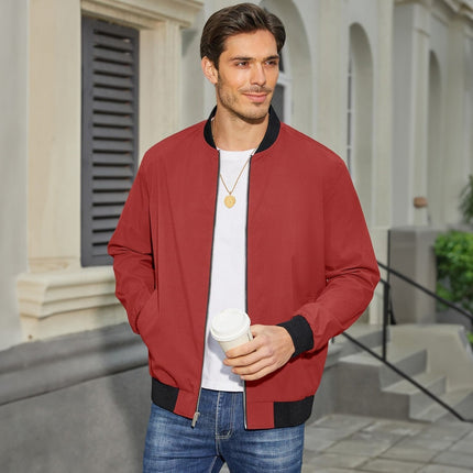 Tavian | Men's Bomber Jacket – Lightweight Zip Windbreaker