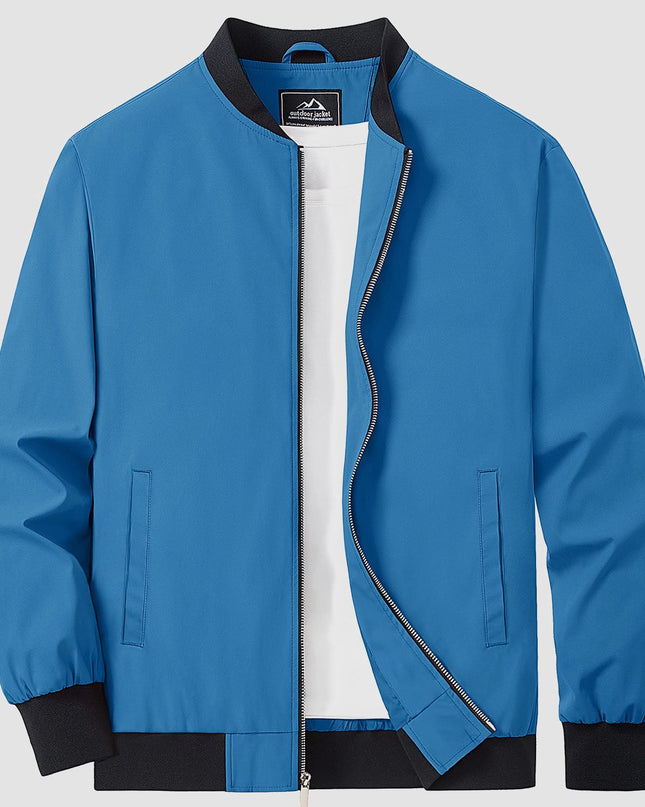 Tavian | Men's Bomber Jacket – Lightweight Zip Windbreaker