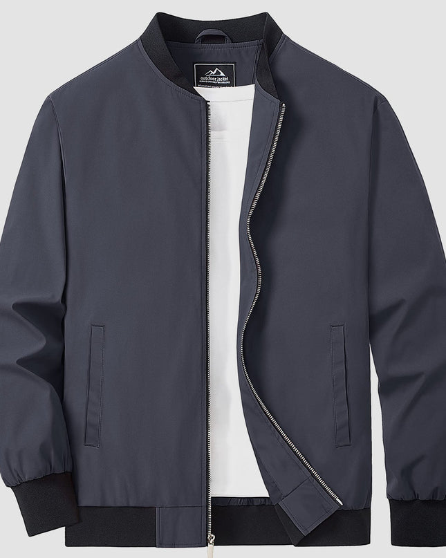 Tavian | Men's Bomber Jacket – Lightweight Zip Windbreaker