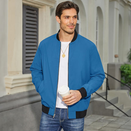 Tavian | Men's Bomber Jacket – Lightweight Zip Windbreaker