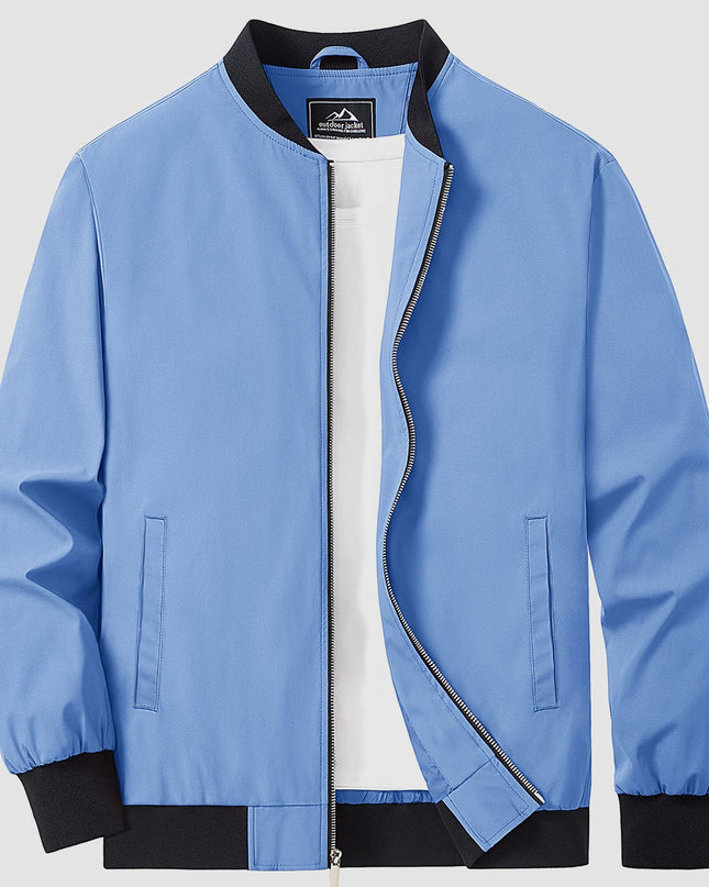 Tavian | Men's Bomber Jacket – Lightweight Zip Windbreaker