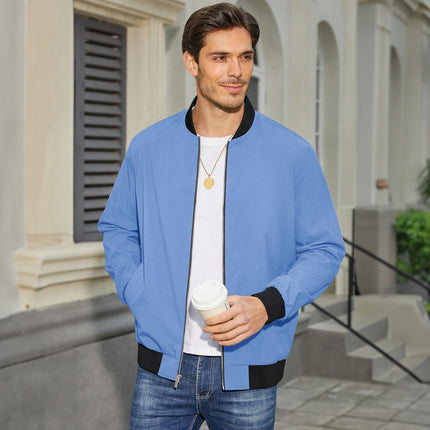 Tavian | Men's Bomber Jacket – Lightweight Zip Windbreaker