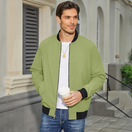 Tavian | Men's Bomber Jacket – Lightweight Zip Windbreaker