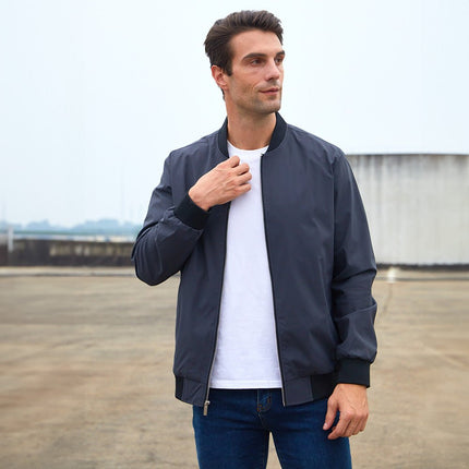 Tavian | Men's Bomber Jacket – Lightweight Zip Windbreaker