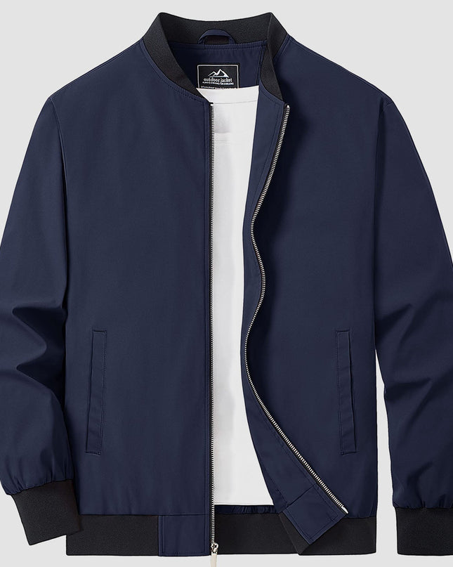 Tavian | Men's Bomber Jacket – Lightweight Zip Windbreaker