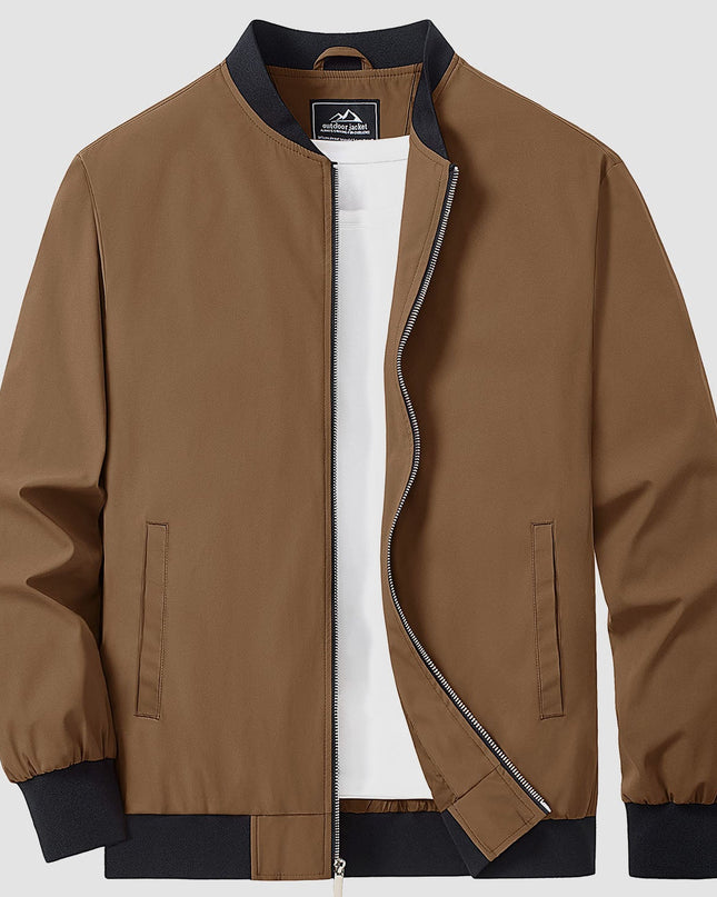 Tavian | Men's Bomber Jacket – Lightweight Zip Windbreaker