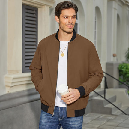 Tavian | Men's Bomber Jacket – Lightweight Zip Windbreaker