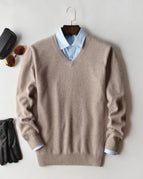 Beige V-neck