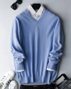 Light Blue V-neck