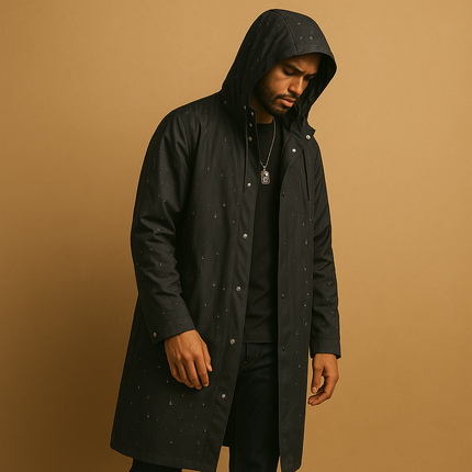 Torvian | Men's Raincoat Long Hooded Waterproof