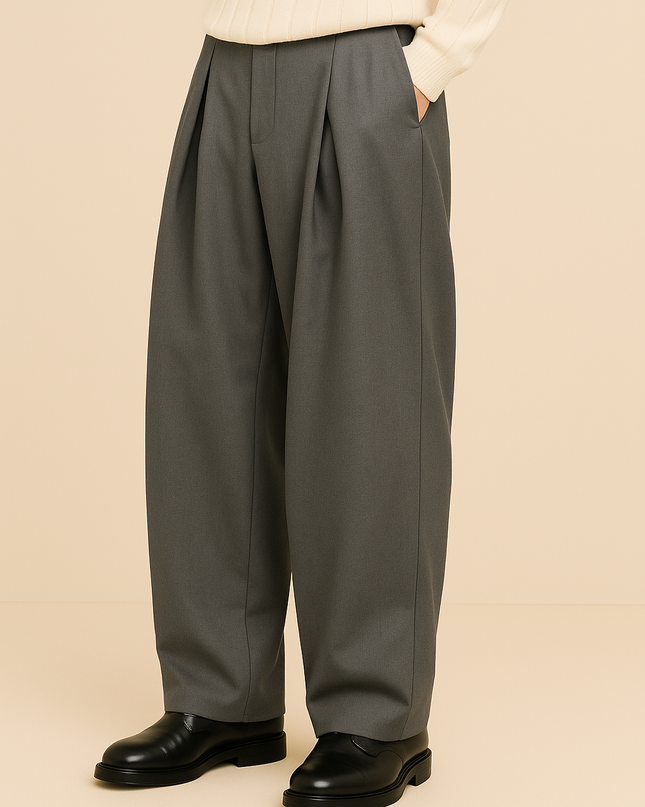 Valdren | Men's Dress Pants Wide Leg Pleated Tailored