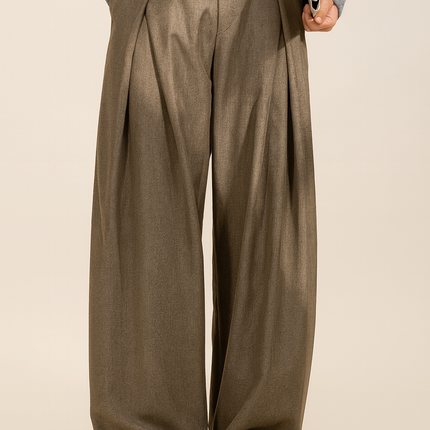 Valdren | Men's Dress Pants Wide Leg Pleated Tailored