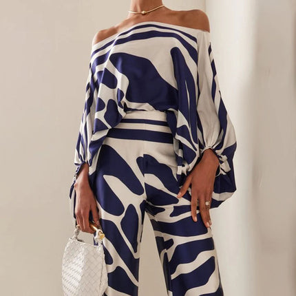 Valentina | One-Shoulder Printed Two-Piece Set