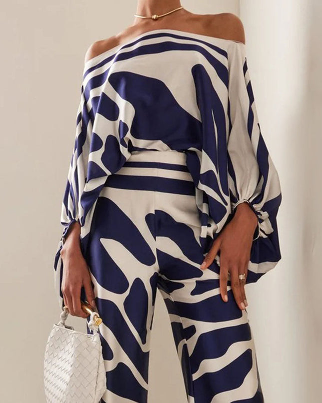 Valentina | One-Shoulder Printed Two-Piece Set