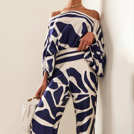 Valentina | One-Shoulder Printed Two-Piece Set