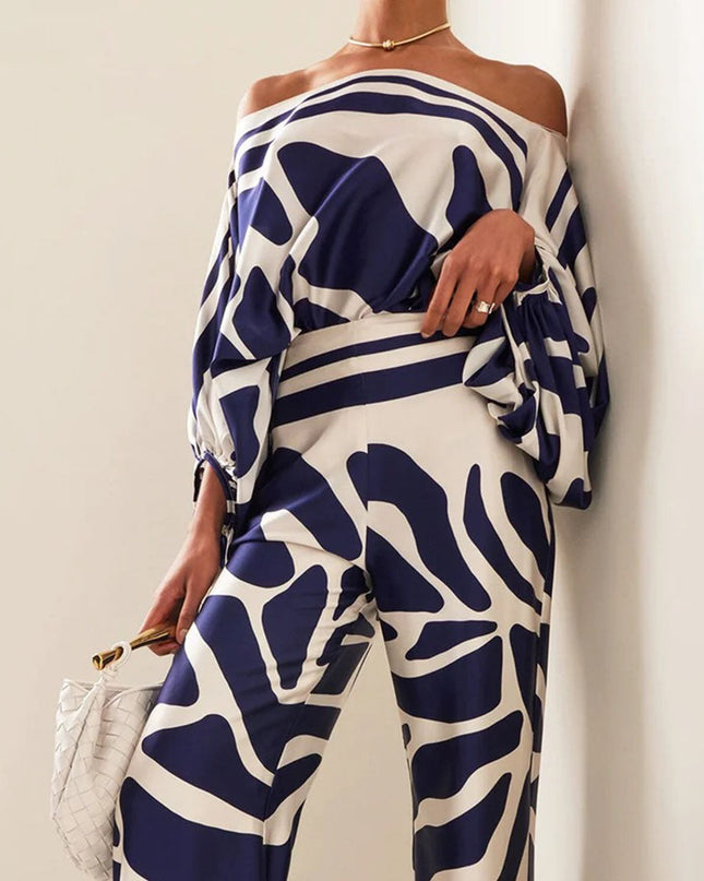 Valentina | One-Shoulder Printed Two-Piece Set