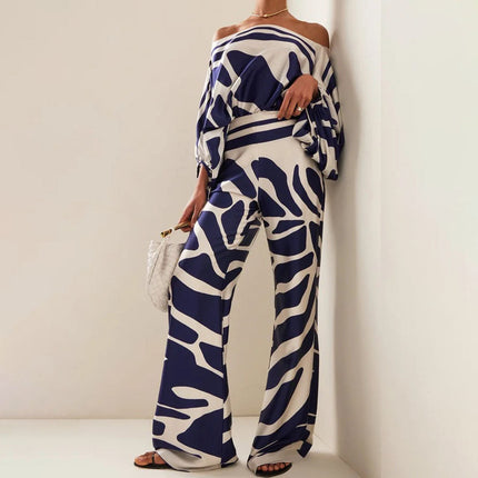 Valentina | One-Shoulder Printed Two-Piece Set