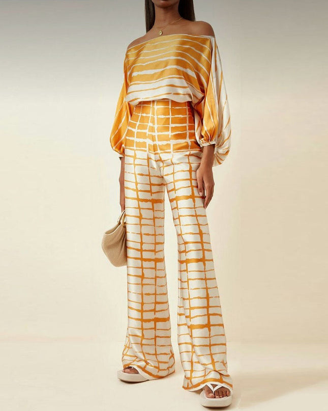 Valentina | One-Shoulder Printed Two-Piece Set