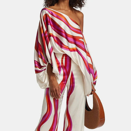 Valentina | One-Shoulder Printed Two-Piece Set