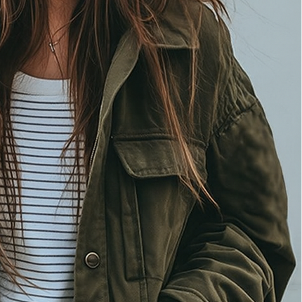 Velanique | Women's Field Jacket Utility Multi-Pocket Casual