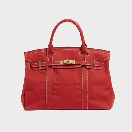 Vespera | Women's Canvas Tote Bag – Structured Top Handle
