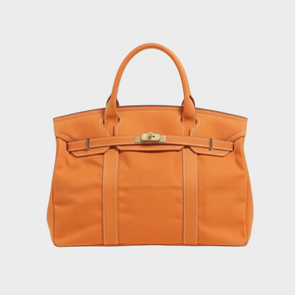 Vespera | Women's Canvas Tote Bag – Structured Top Handle
