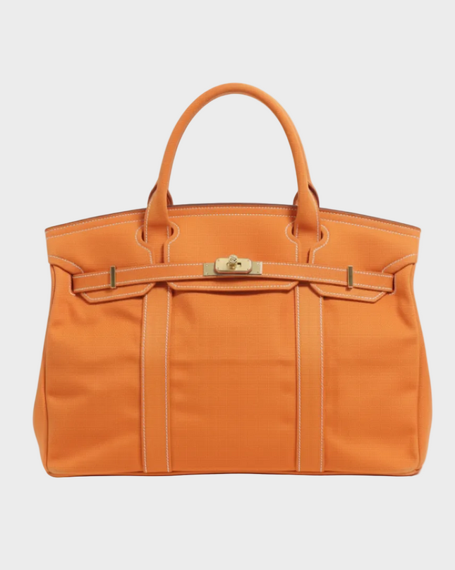 Vespera | Women's Canvas Tote Bag – Structured Top Handle