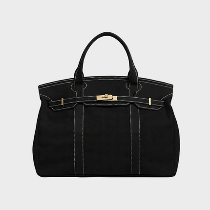 Vespera | Women's Canvas Tote Bag – Structured Top Handle