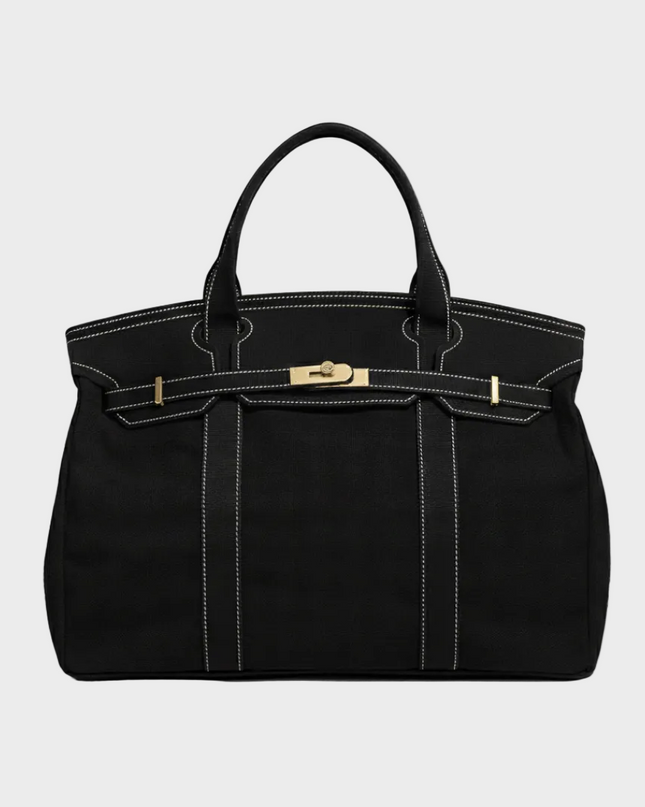 Vespera | Women's Canvas Tote Bag – Structured Top Handle