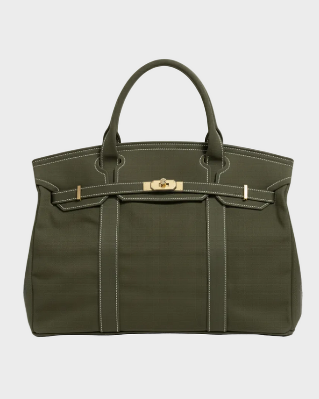 Vespera | Women's Canvas Tote Bag – Structured Top Handle