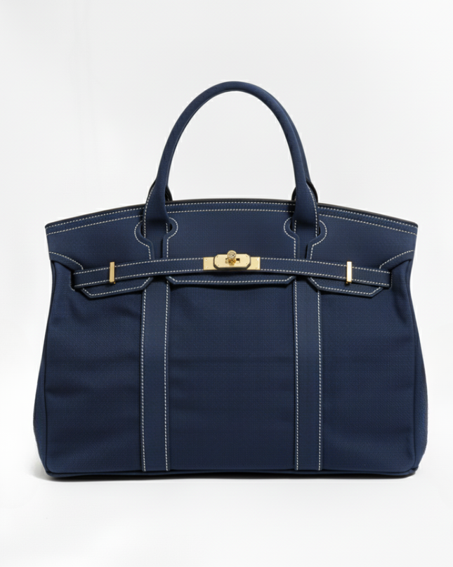 Vespera | Women's Canvas Tote Bag – Structured Top Handle