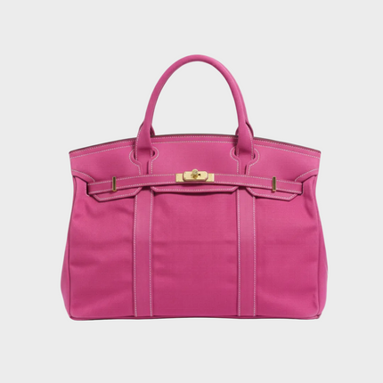 Vespera | Women's Canvas Tote Bag – Structured Top Handle