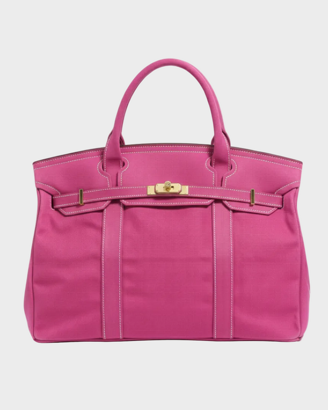 Vespera | Women's Canvas Tote Bag – Structured Top Handle