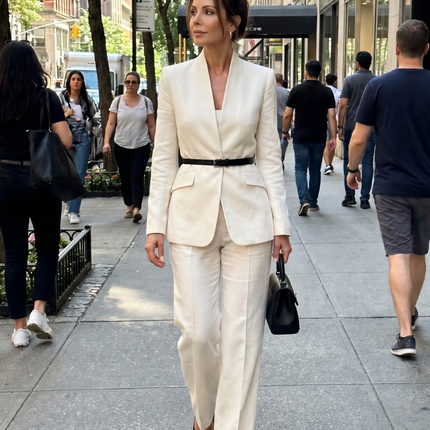 Victoria | Structured Stand Collar Tailored Pant Suit
