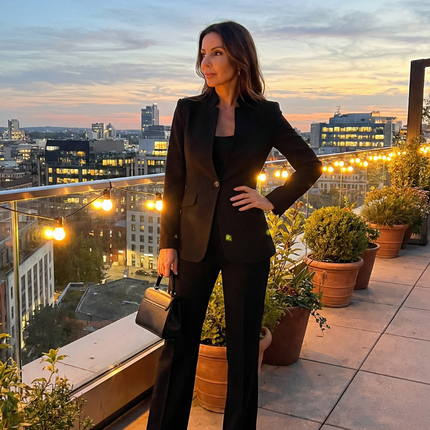 Victoria | Structured Stand Collar Tailored Pant Suit