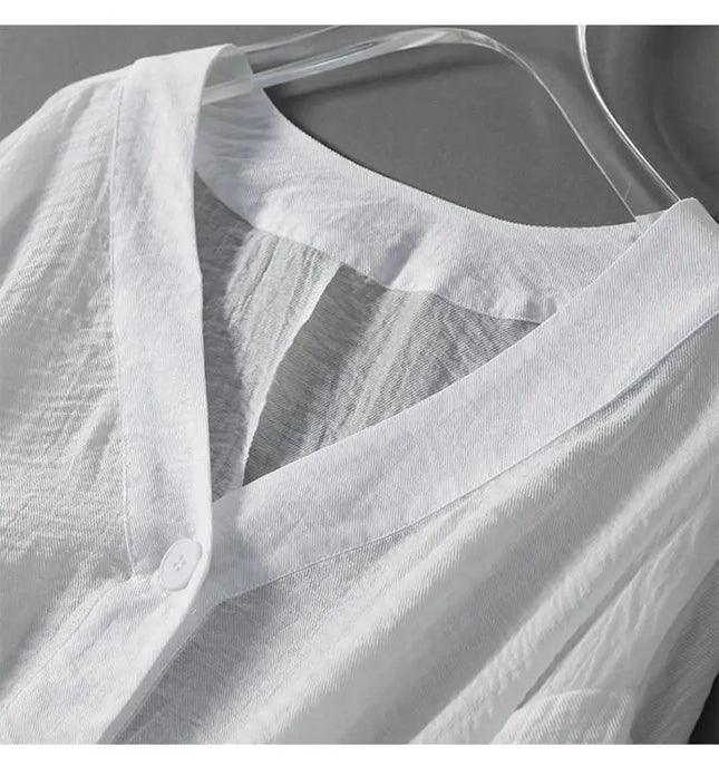 Violetta | V-Neck Button Front Blouse