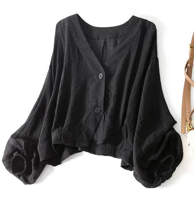Violetta | V-Neck Button Front Blouse