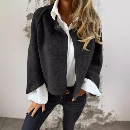 Virelisse | Women's Cropped Cardigan Button Front Wide Sleeve